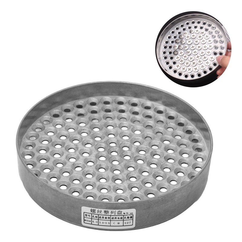 Screw Tray Slotted Tool Storage Holder 127 Holes Zinc Alloy