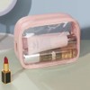 Clear Makeup Pouch Travel Cosmetic Organization Pouch Black / 클리어 메이크업 파우치 여행용 화장품 정리 파우치 블랙