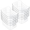 CiWiVOKi Clear Plastic Storage Bins, Set of 12, Multi-Use Organization