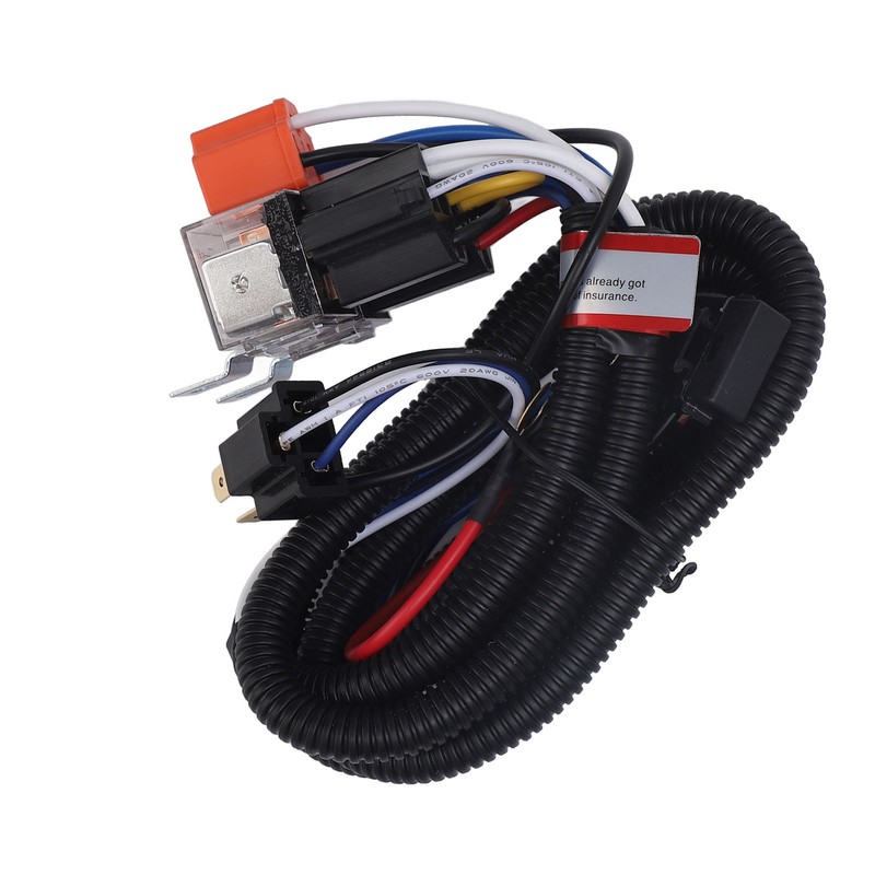 H4 Headlight Relay Harness Plug and Play H6054 7x6 LED