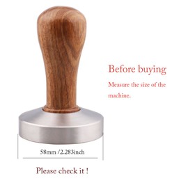 Omgogo 58mm Stainless Steel Coffee Tamper Barista Espresso Base Coffee Bean Press