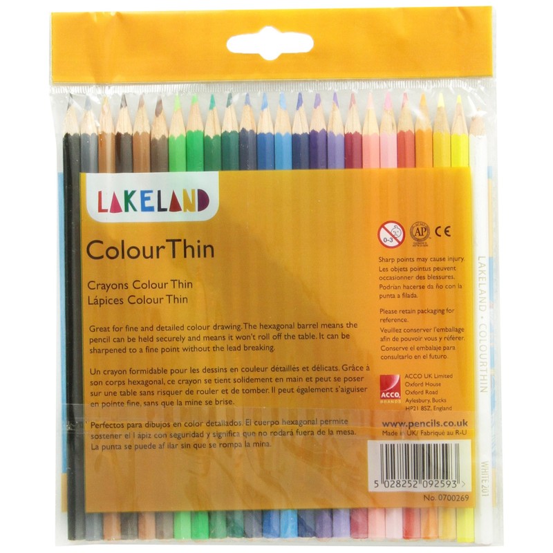 Lakeland Colourthin Colouring Pencils, Set of 24, School or Home