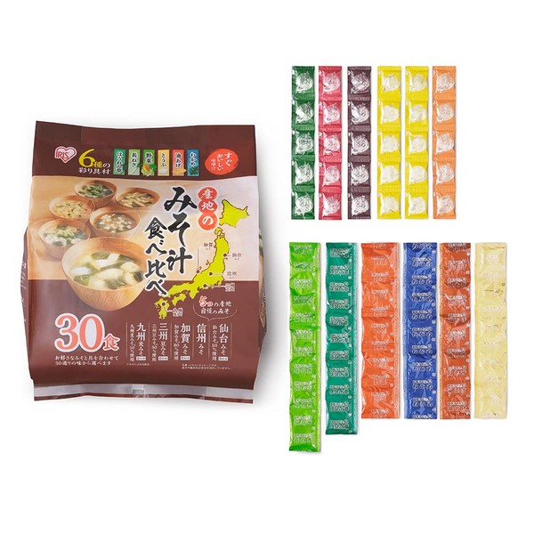 Iris Ohyama Immediately Delicious Miso Soup, 30 Foods, 24.7 oz (700 g)