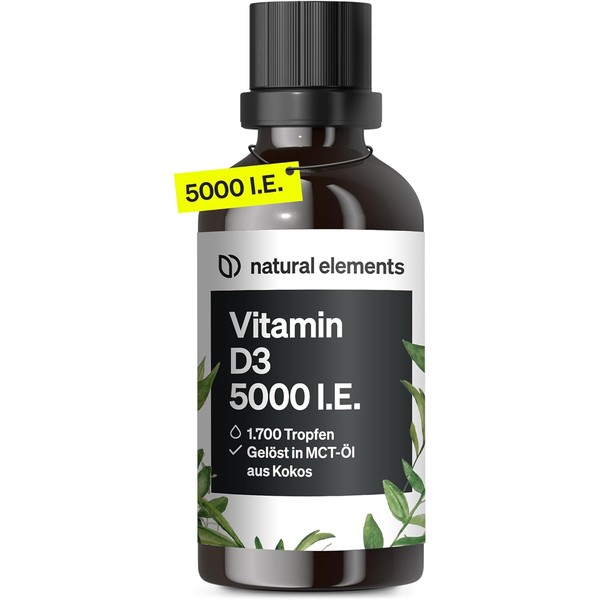 Vitamin D3 - Laboratory-Tested 5000 IU per Drop - 50
