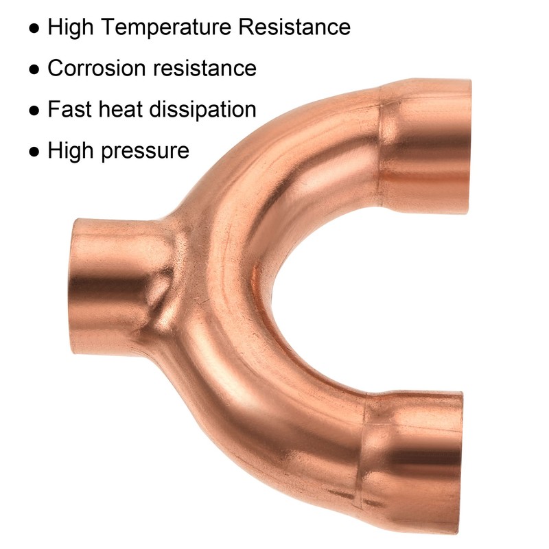 MECCANIXITY Tee Y Type Copper Fitting Welding Joint 3/4 Inch