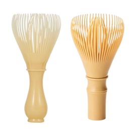 EHDWXVZM 2 Pieces Matcha Mixer, Plastic Tea Set, Tea Brewing Accessories, Matcha Drinks, Reusable.