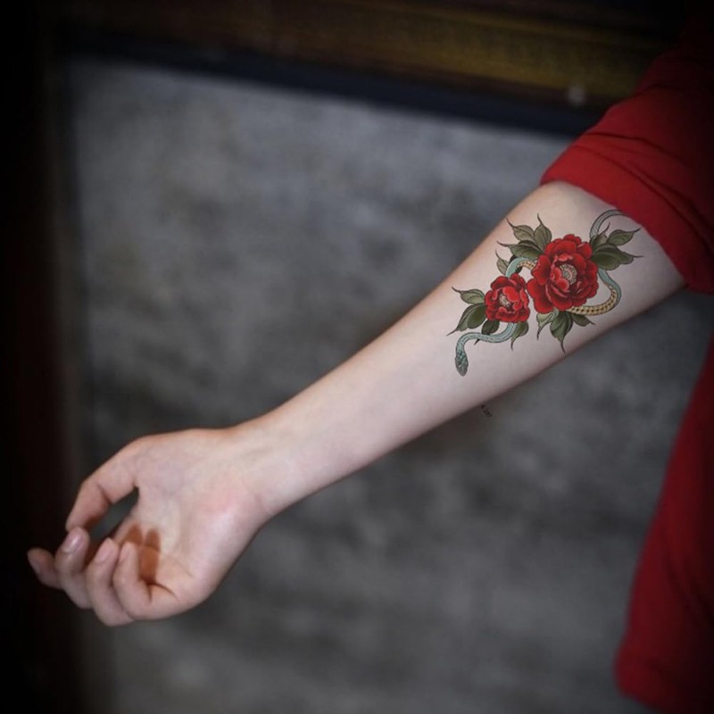 Oottati 15 Sheets Small Cute Hand Arm Temporary Tattoo Stickers
