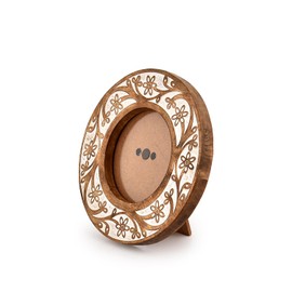 Indus Lifespace Mango Wood Antique Distressed Picture Frame Table Display Picture Frame (6.5 x 6.5 x 0.75 inches)