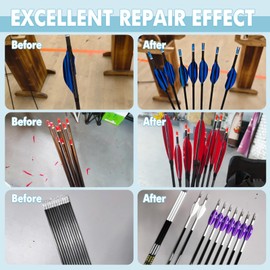 INNOVAYOU Arrow Glue 60g, Strong Fast Curing Fletching Glue, Arrow Insert Adhesive for Fletching Vanes, Feathers and Inserts, Perfect for Aluminum, Carbon and Wooden Shafts