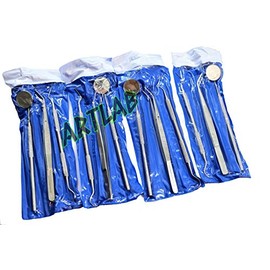4 German Basic Dental Sets Explorer Probe Plus Dental Mirror Plus College Cotton PLIER CYNAMED