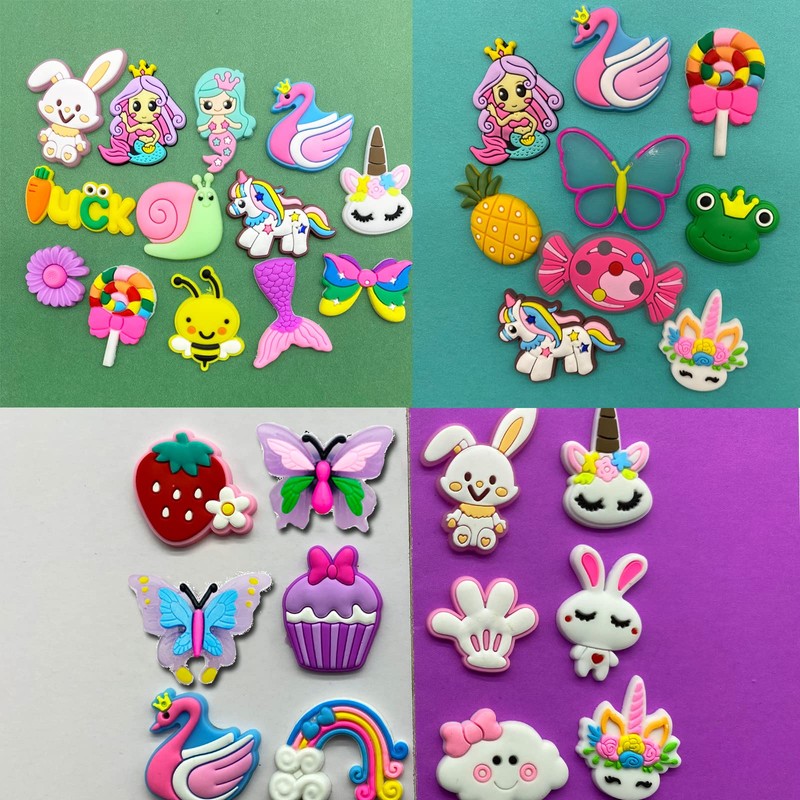 Kinearcharms 50 PCS Kids Girls Shoe Charms for Clog Shoes
