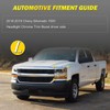 AUTOWIKI Chrome Headlights Trim Bezel for 2016-2019 Chevy Silverado 1500