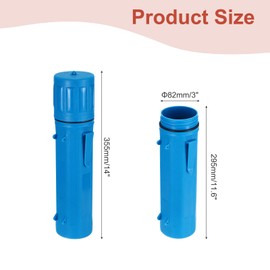 sourcing map Welding Rod Storage Tube, 14 Inch Tungsten Electrode Holder Container Airproof Waterproof 4.5kg Capacity, Light Blue