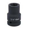 Deep 6-Point Impact Socket 3/4" Drive 18mm,Chrome Molybdenum Steel, Anti-Rust