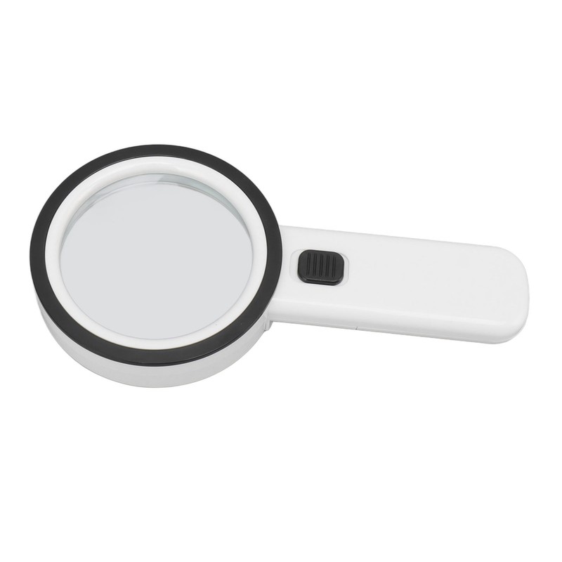 30X Handheld Large Magnifying Glass UV Banknote Inspection Magnifying Glass