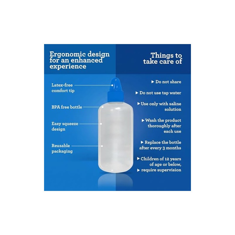 Lavado Nasal Botella 300ml, Irrigador Nasal