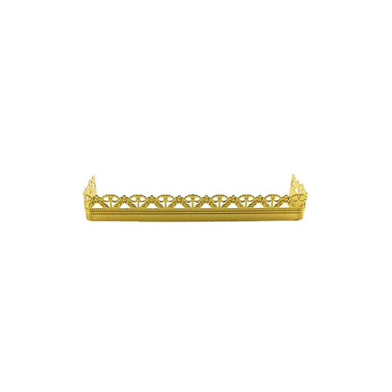Melody Jane Dollhouse Delicate Brass Filigree Fireplace Fender Miniature Accessory