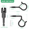 BIAHOTUR 21 Pack Q-Hanger Hooks, Screw Hooks Outdoor String Lights,
