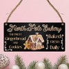 "North Pole Bakery" Christmas Plaque - Festive Gingerbread House Sign