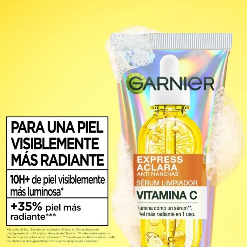 Kit Iluminador Express Aclara Garnier Vitamina C 3pasos Seco