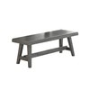 Simple Relax Sturdy Wood Dining Bench, Grey