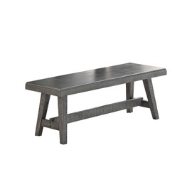 Simple Relax Sturdy Wood Dining Bench, Grey