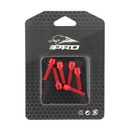 YYunying Bicycle Stem Screws 6 Pieces M5 x 18 mm Stem Screws Stainless Steel Bicycle Stem Screw with Washer for BMX MTB Road Bikes, Red