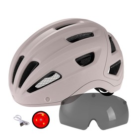 BATFOX Bike Helmet Women Adult Womens Bike Helmet for Adult Bicycle Helmet Women Girls Helmets Ages 8-14 Women's Bike Helmet for Woman Girls Bike Helmet Road Bike with Rechargeable LED Light