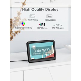 ROCAM Digital Calendar Clock for Seniors, 7" Large Display Dementia Clock with Date and Day of Week for Elderly, 20 Alarm & Custom Reminder with 18 Ringtone, 12 Display Mode, 10-Level Dimmer, Auto DST