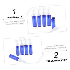 BIUDECO 5 Pcs Reusable Foaming Bottles Portable Storage Dispenser for Liquid Soap Shampoo Conditioner Durable and Travel Containers
