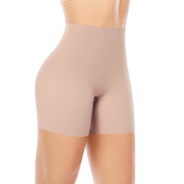 Werkiss Shapewear Shorts for Women Tummy Control Pants(Long Beige-seamless30, M)