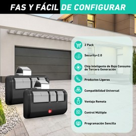 YPZG Control de Portón Eléctrico Universal, Abridor de Puerta de Garaie Control Remotc, Compatible Liftmaster, Chamberlain y Craftsman, 100M Distancia de Controll, Unidad Multifrecuencia