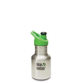 Klean Kanteen Water Bottle 355 ml Kid Classic with Sport Cap – Choice of Colours and Designs, with Name Engraving