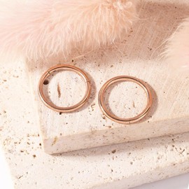 Hoop Earrings Silver 925 for Women Small Hoop Earrings Gold-Plated Rose Gold Hypoallergenic Earrings Hoop Earrings, Sterling Silver, No Gemstone