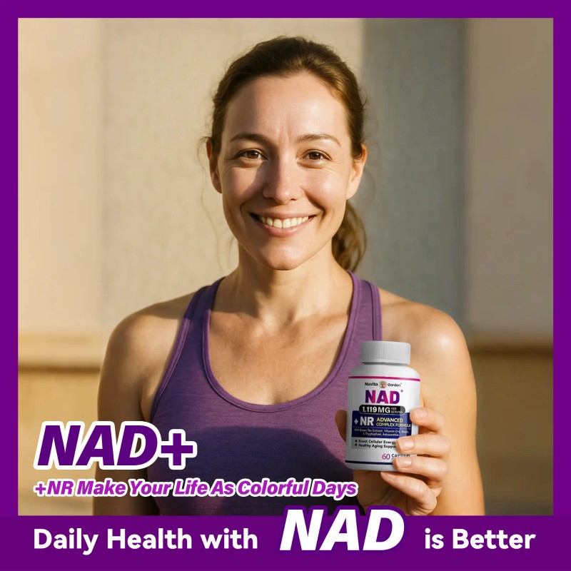 NuvitaGarden NAD+ Supplement for Anti-Aging Energy Focus & Nicotinamide Ribose