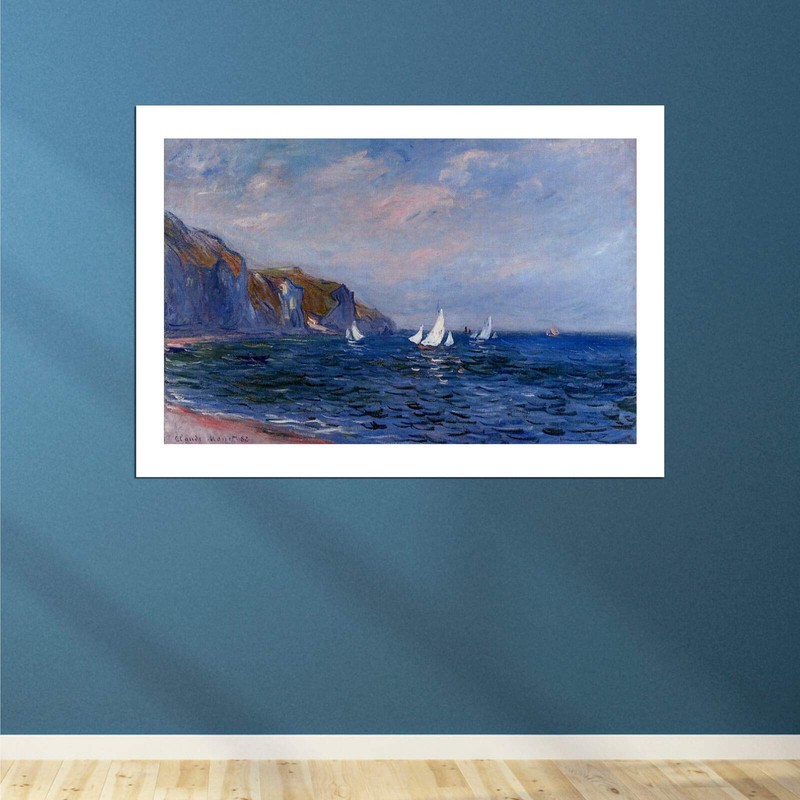 Spiffing Prints Claude Monet - Cliffs and Sailboats at Pourville