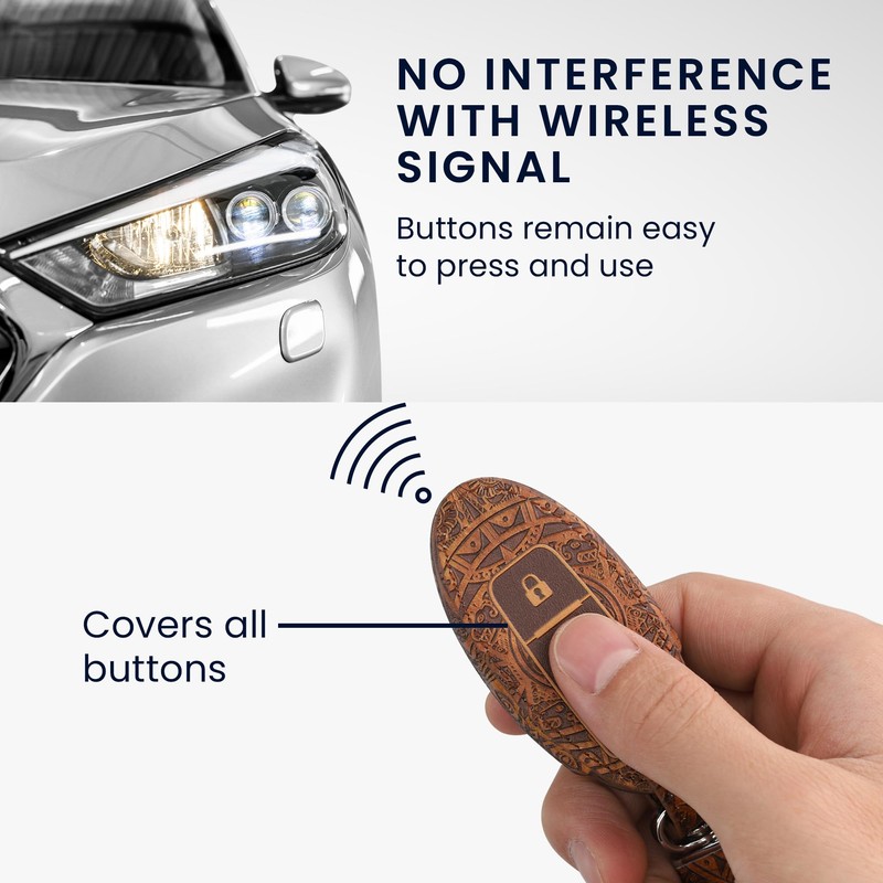 kwmobile Car Key Case Compatible with Nissan 3-Button Car Key