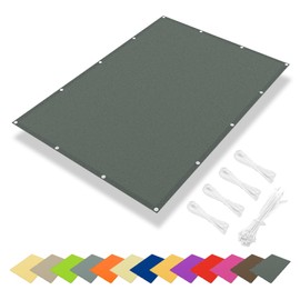 IOAOI 2x2M Sun Shade Sail Waterproof, 95% UV Block Rectangle Awning Canopy, Shade Sails Garden Canopy with Free Rope, Square Sun Sail for Outdoor, Patio, Balcony, Lawn, Pergola-Dark Grey