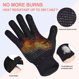 IKOCO Heat Gloves for Hair Styling, Heat Resistant Gloves with Silicone Mat Pouch for Curling Iron, Flat Iron, Straightener, Hot Hair Tools