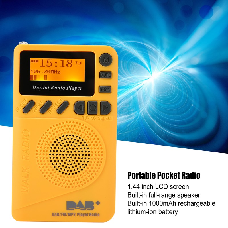 DABP9 Portable Pocket Radio LCD Display Speaker MP3 Player Digital