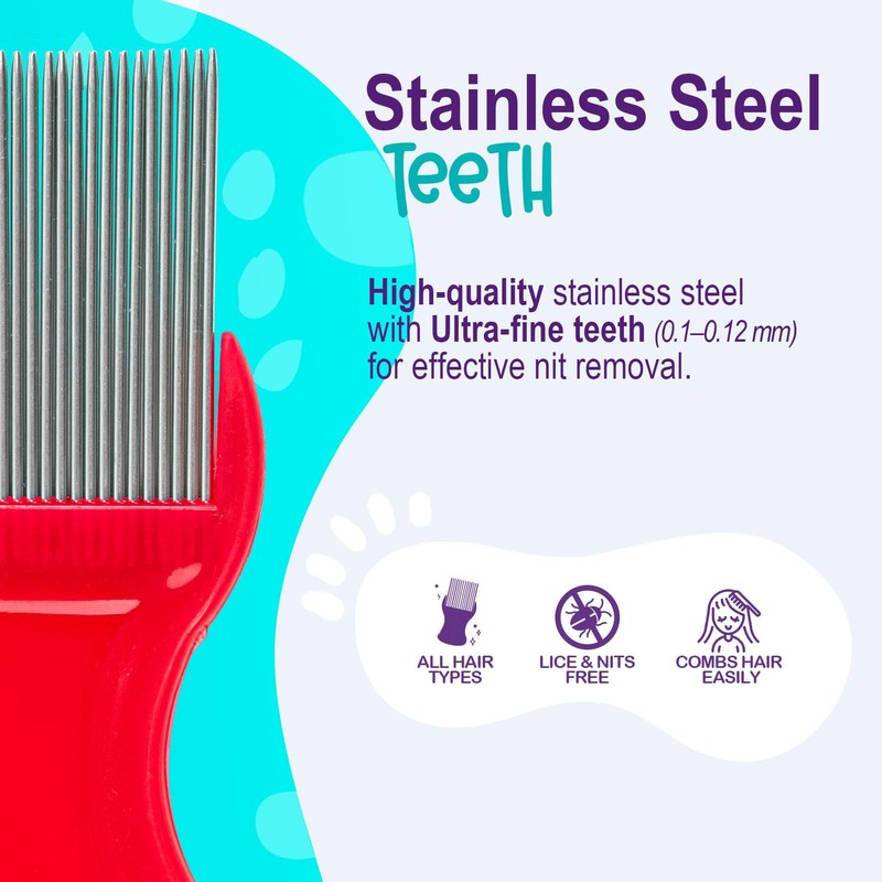 Dynarex WeCare ClearNit Lice and Nit Removal Combs with Plastic