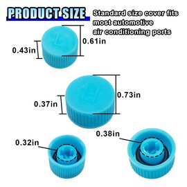 2PCS Car A/C Charging Valve Caps, Leakproof R134a Air Conditioning System Charging Port Caps Replacement, High and Low Pressure Ac Caps Auto A/C Valve Core Caps Seal Kit for Most Cars (2PCS)