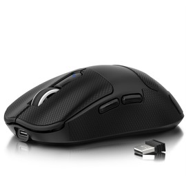 MAMBASNAKE M3 Wireless Gaming Mouse,40K DPI,39g Lightweight Gaming Mouse,PAW3395PRO Optical Sensor,Tri-Mode BT5.1/2.4G/USB-C PC Game Mice,Programmable Buttons,300mAh Battery for PC/Laptop/Mac-Griptape