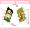 Xialvyu Pack of 12 Acrylic Magnetic Picture Frames, Double-Sided Fridge