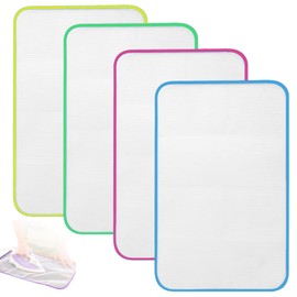 Devenirriche 4 PCS Protective Ironing Cloth,Mesh Protective Ironing Heat Resistant Ironing Mat Scorch-Saving Ironing Protector Pressing Cloth Pad for Avoid Ironing Damage(40 x 60cm)