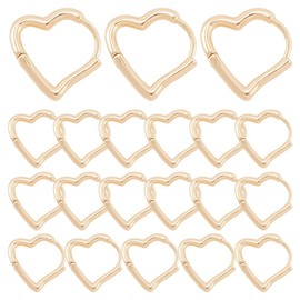 SUNNYCLUE 1 Box 20Pcs Real 18K Gold Plated Brass Heart Earring Hoops Hook Huggie Earrings Bulk Metal Love Hearts Shaped Tiny Cartilage Hooks Hoop Findings for Jewelry Making DIY Crafts Women Supplies