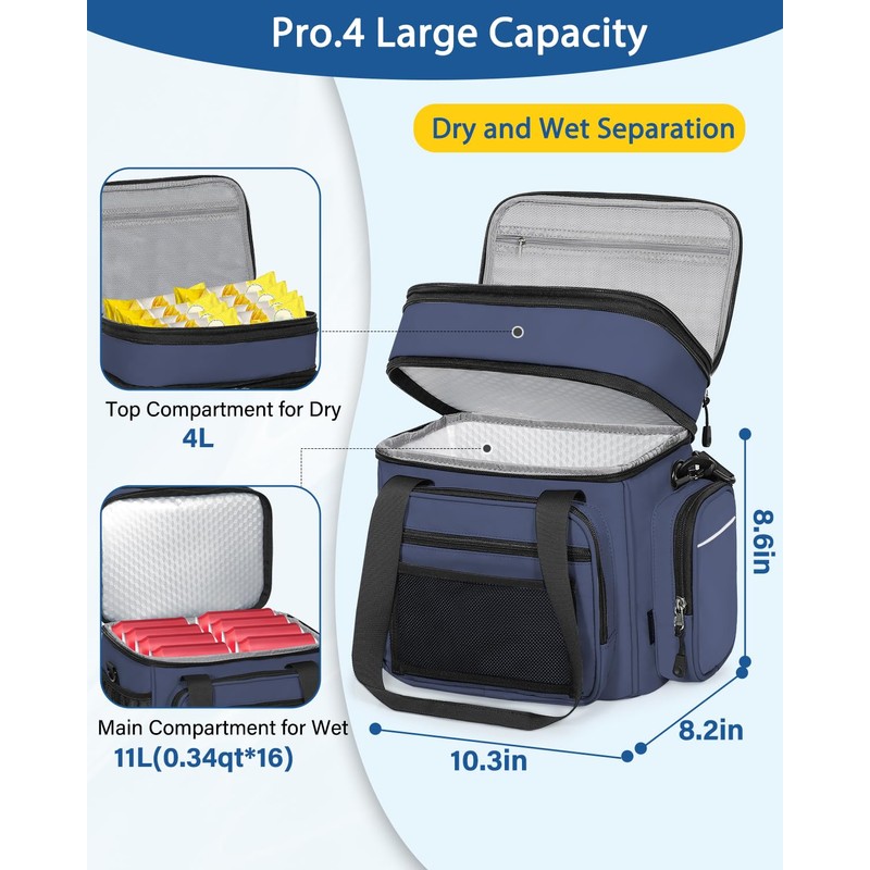 Lunch Box Cooler Bag - Versatile Insulated Lunchbox for Men