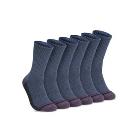 Timberland Mens Socks, Comfort Crew Socks, Arch Support, Padded Cushion, Moisture Control (Size 7-12, Multiple Colors; Assorted 6 Pack)