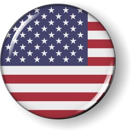 AMERICAN FLAG 3D Domed CAR Emblem Badge Sticker Flexible ROUND
