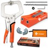 Pocket Hole Jig System Kit, Pocket Screw Jig with 11
